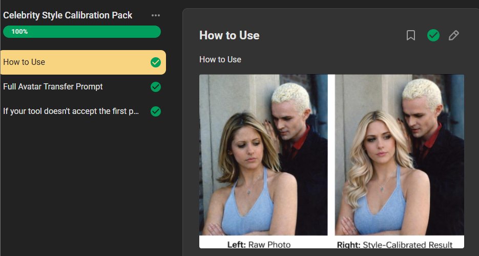 Celebrity Style Calibration Pack preview